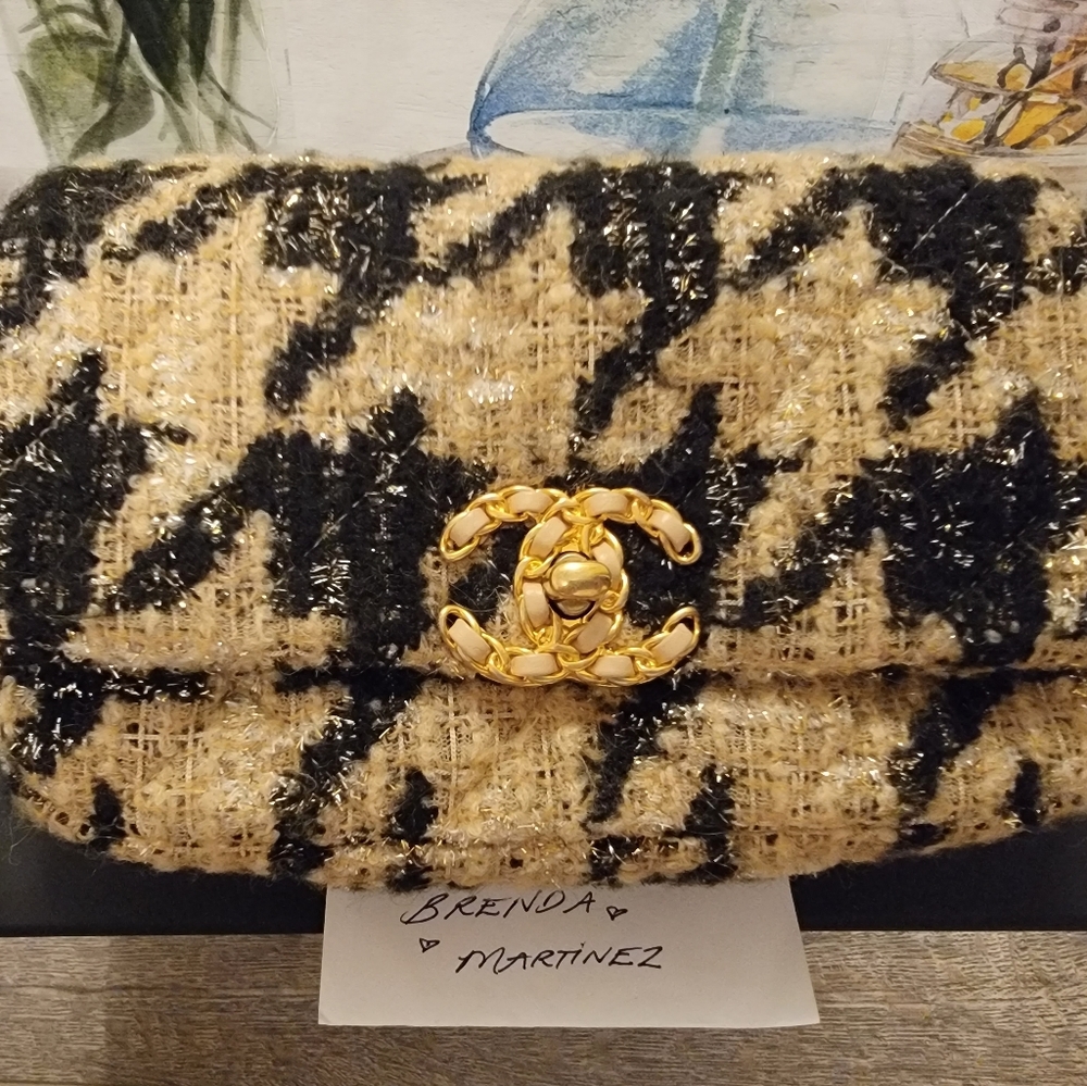 Chanel 19K Tweed Houndstooth Bum Bag/Belt Bag/Shoulder Bag - Picture 6 of 14